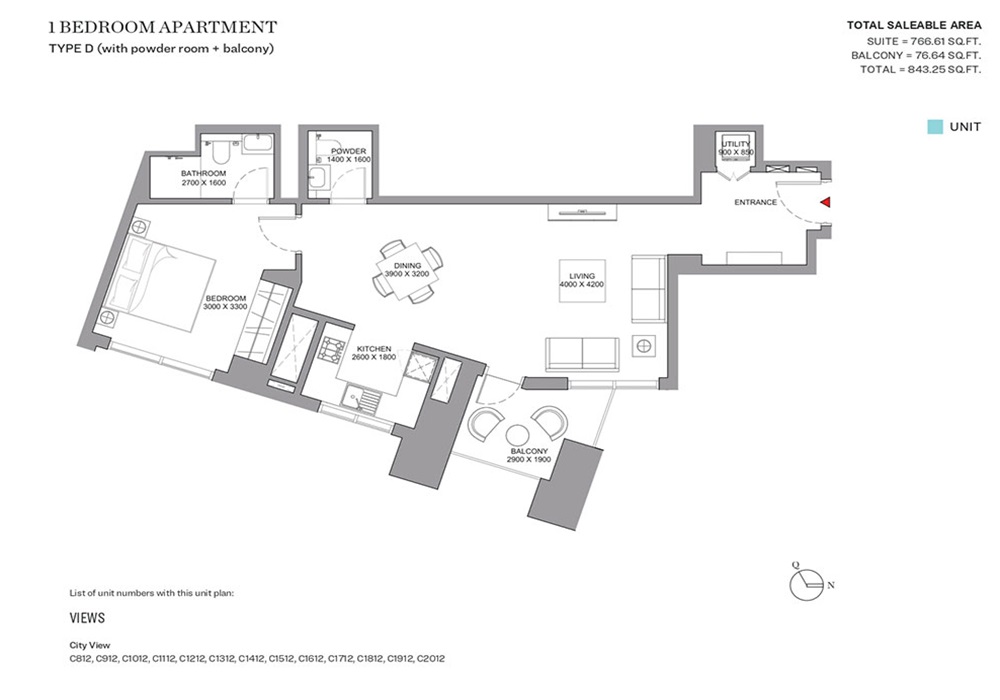1 Bed 843 Sq. Ft. Apartment in Sobha Skyscape Aura