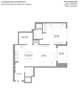1 Bed 874 Sq. Ft. Apartment in Sobha Skyscape Avenue