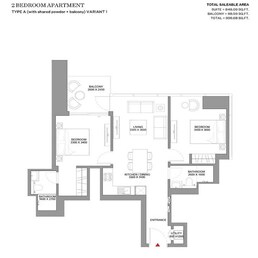 2 Beds 937 Sq. Ft. Apartment in Sobha Skyscape Avenue