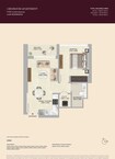 Sobha Skyvue Altier 1 Bed Layout