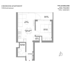 1 Bed 536 Sq. Ft. Apartment in Sobha Solis