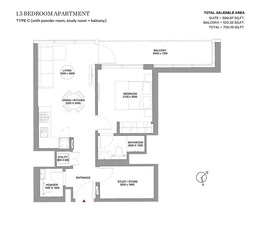 1 Bed 700 Sq. Ft. Apartment in Sobha Solis