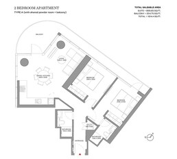 2 Beds 1124 Sq. Ft. Apartment in Sobha Solis