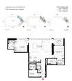 Sobha The Crest 2 Beds Layout