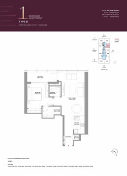 1 Bed 729 Sq. Ft. Apartment in Sobha The Element