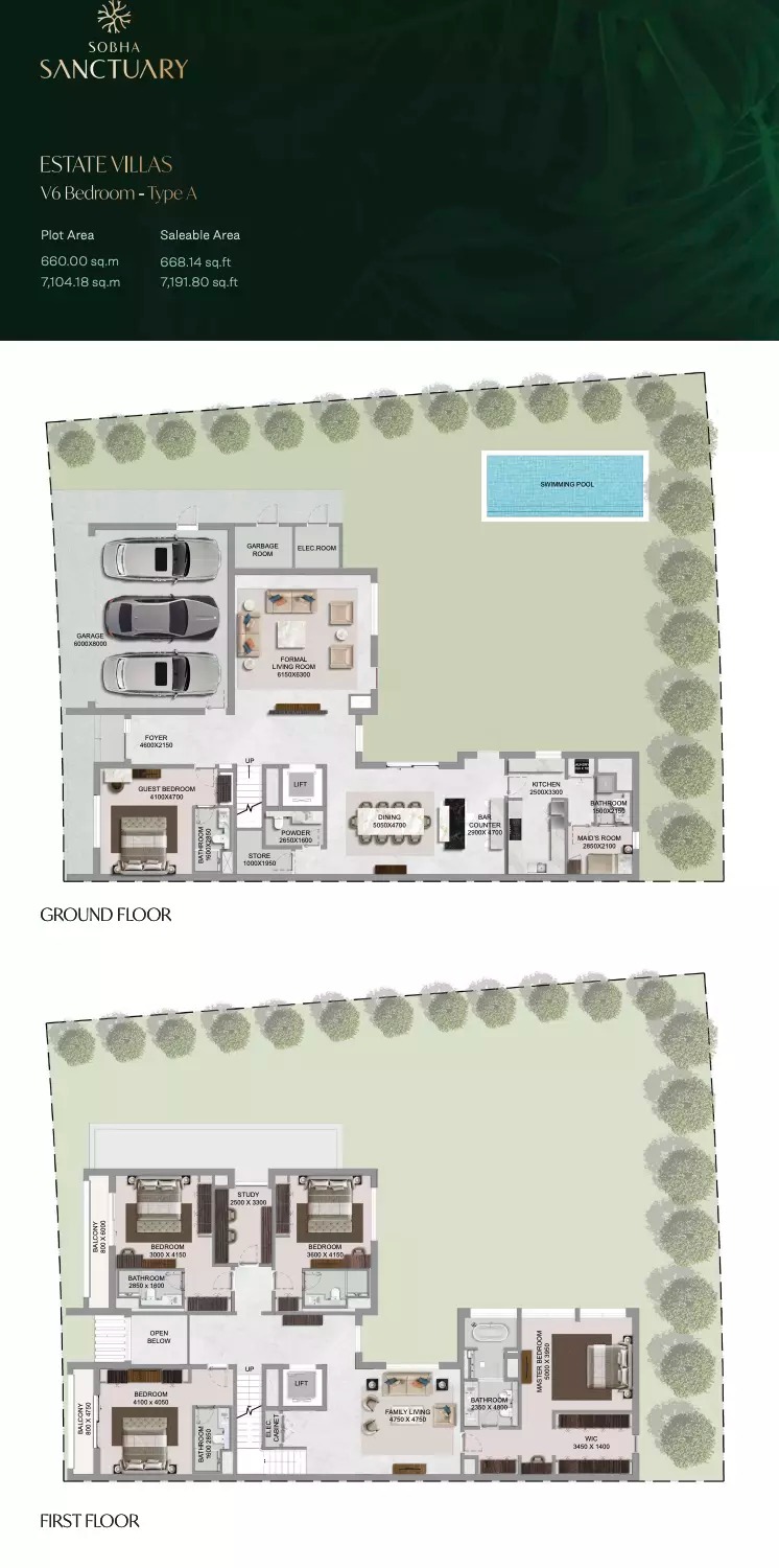 6 Beds 7191 Sq. Ft. Villa in Sobha The Grove Villas