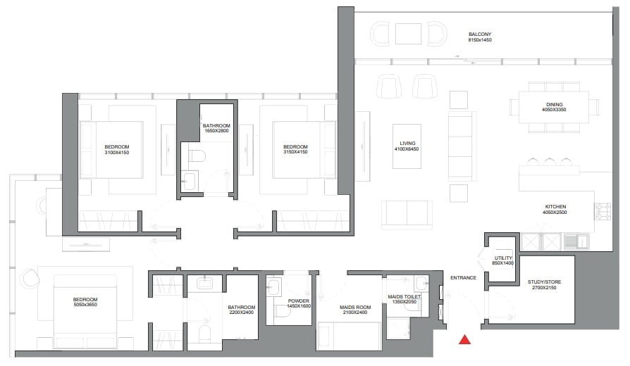 3 Beds 2194 Sq. Ft. Apartment in Sobha Verde