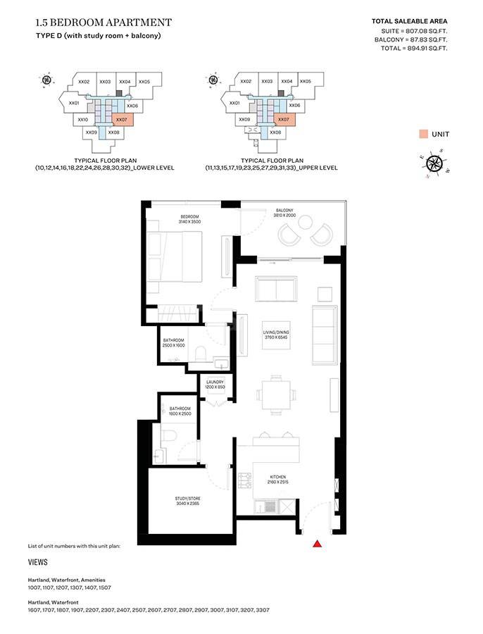 1 Bed 895 Sq. Ft. Apartment in Sobha Waves Opulence