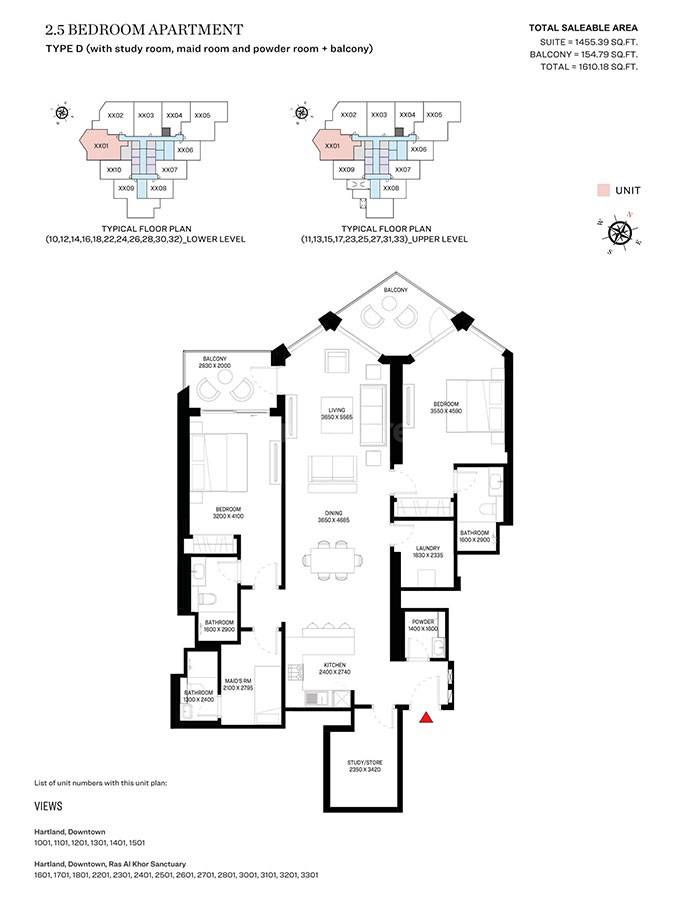 2 Beds 1610 Sq. Ft. Apartment in Sobha Waves Opulence