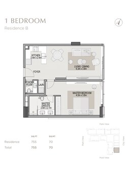 1 Bed 755 Sq. Ft. Apartment in Soho The Berkeley