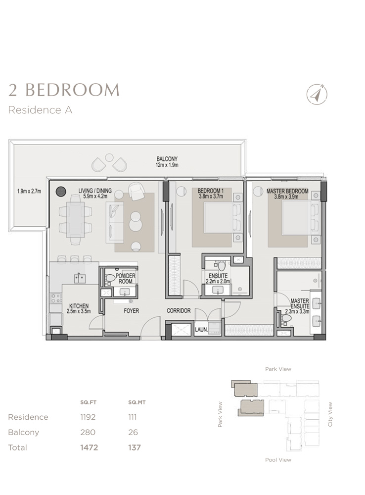 Soho The Berkeley 2 Beds Layout