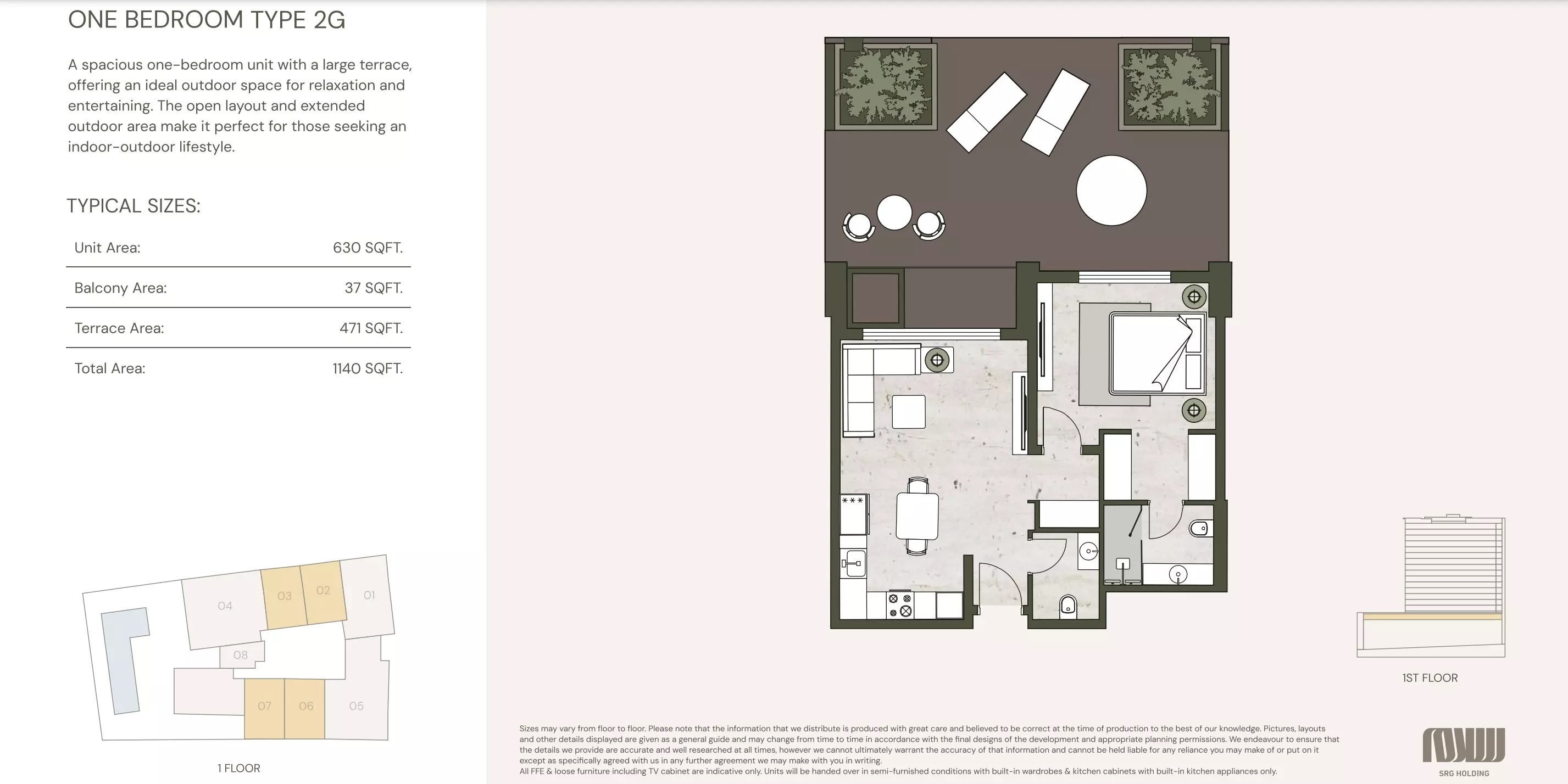 1 Bed 1140 Sq. Ft. Apartment in SRG Aria Heights