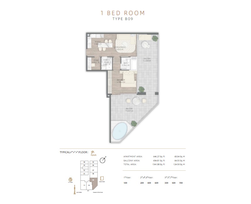 1 Bed 1341 Sq. Ft. Apartment in Stamn One Residences