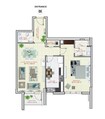 Suhail Bahwan Tower 1 Bed Layout