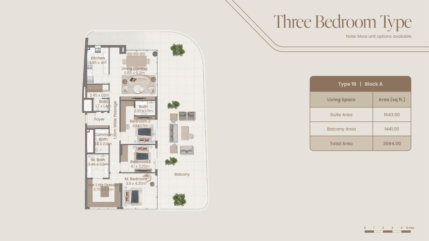 3 Beds 3084 Sq. Ft. Apartment in Sunrise Bellagio