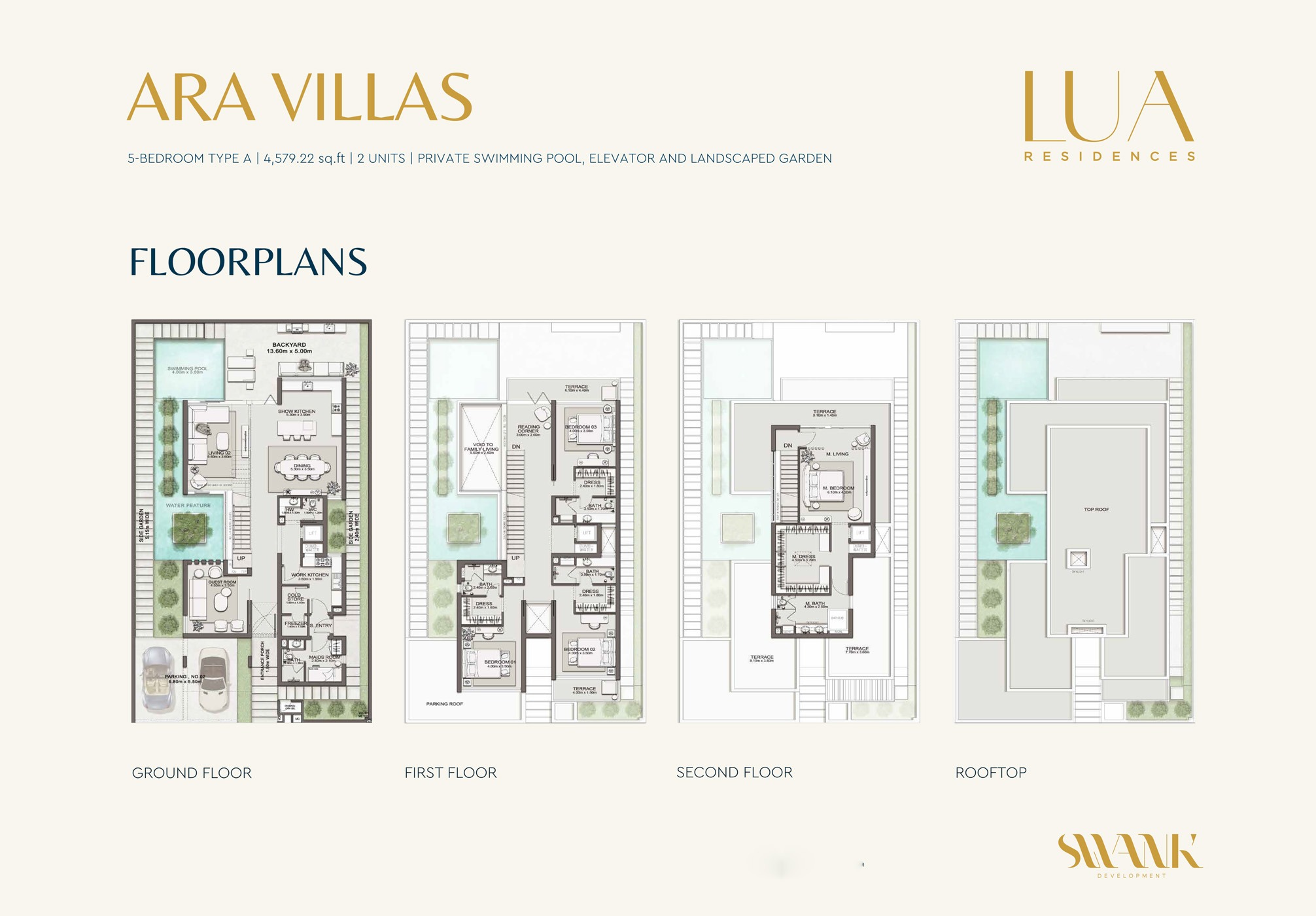 Swank Lua Residences 5 Beds Layout