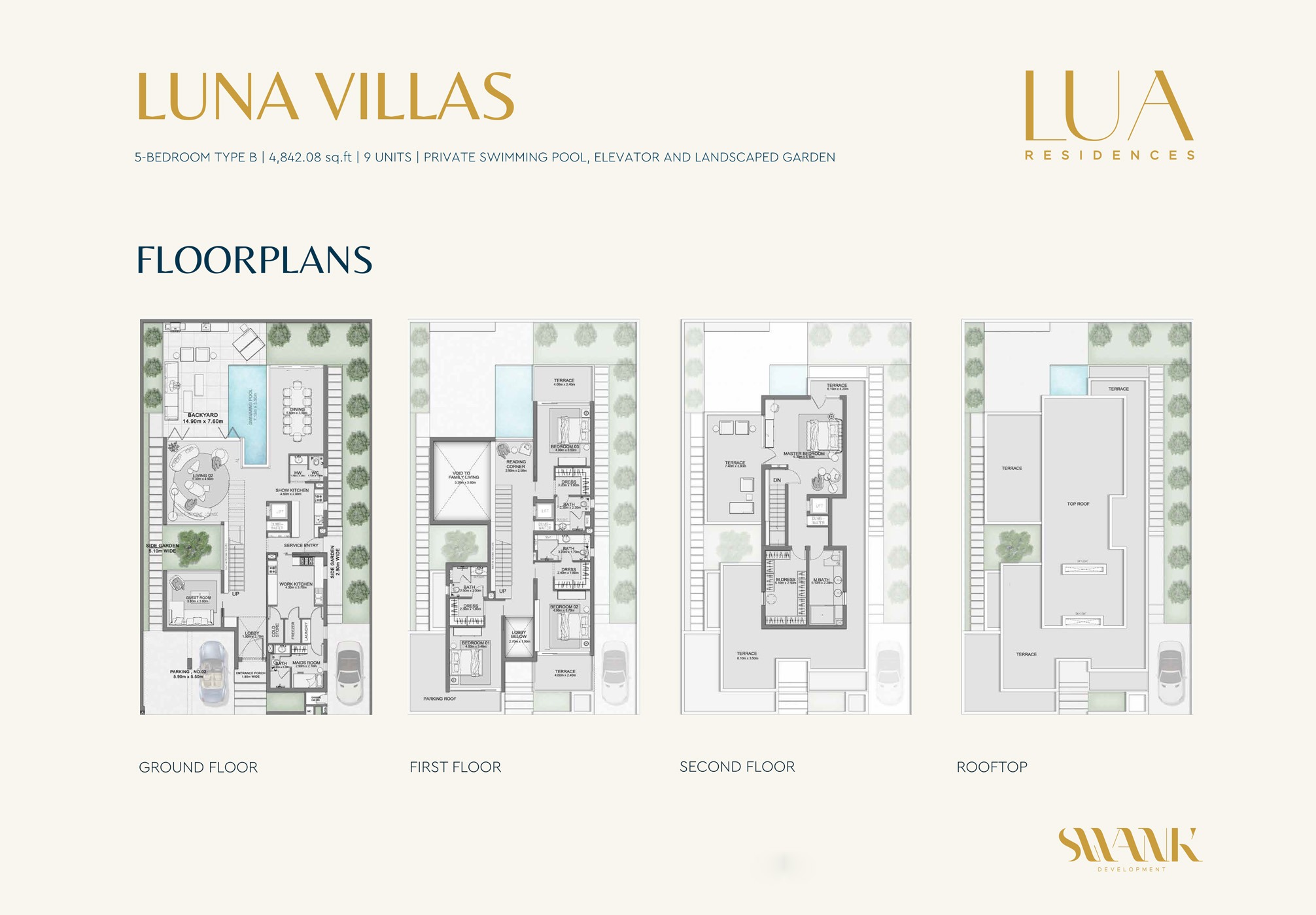Swank Lua Residences 5 Beds Layout