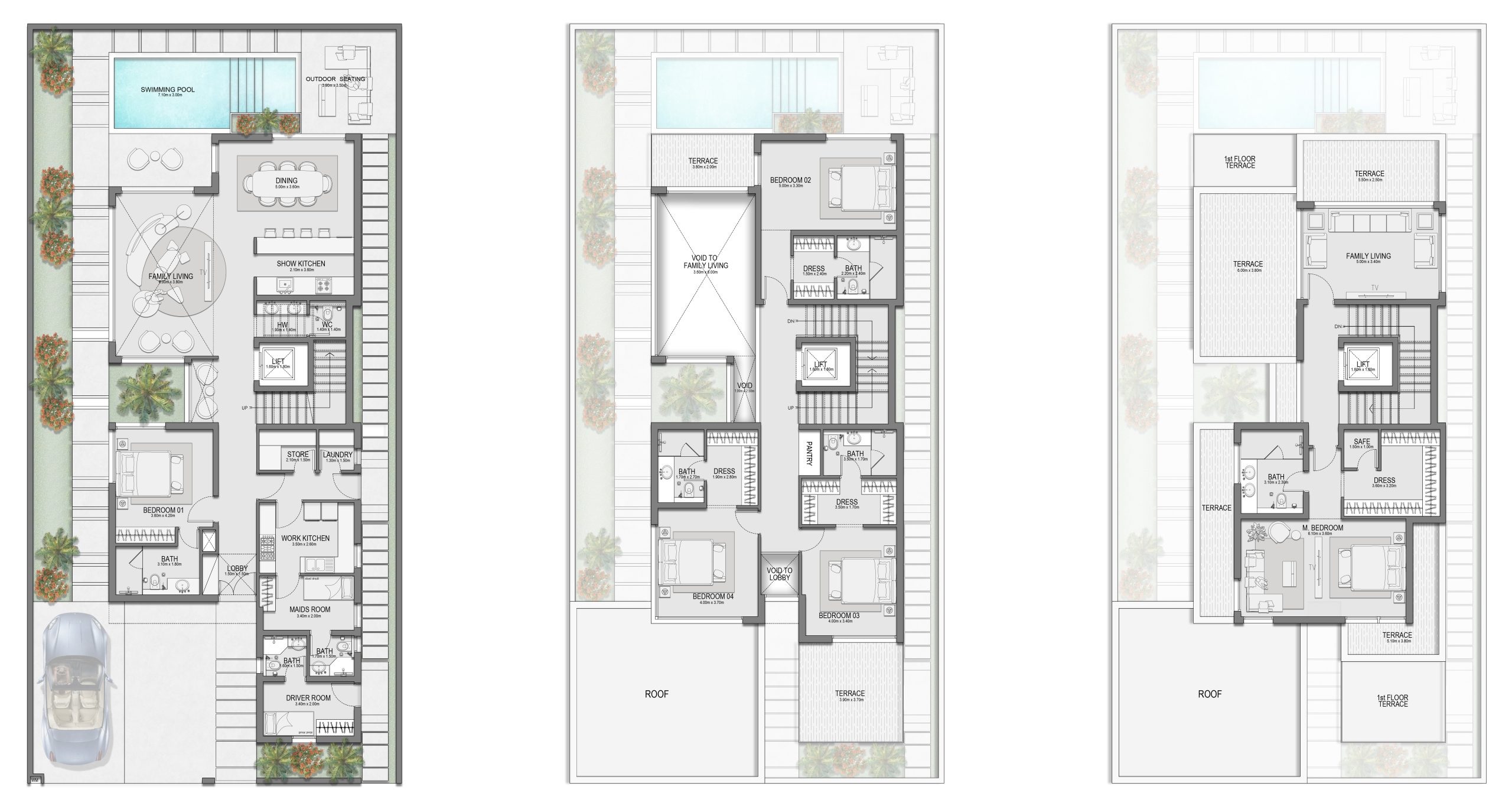 Swank Selora Residences 5 Beds Layout