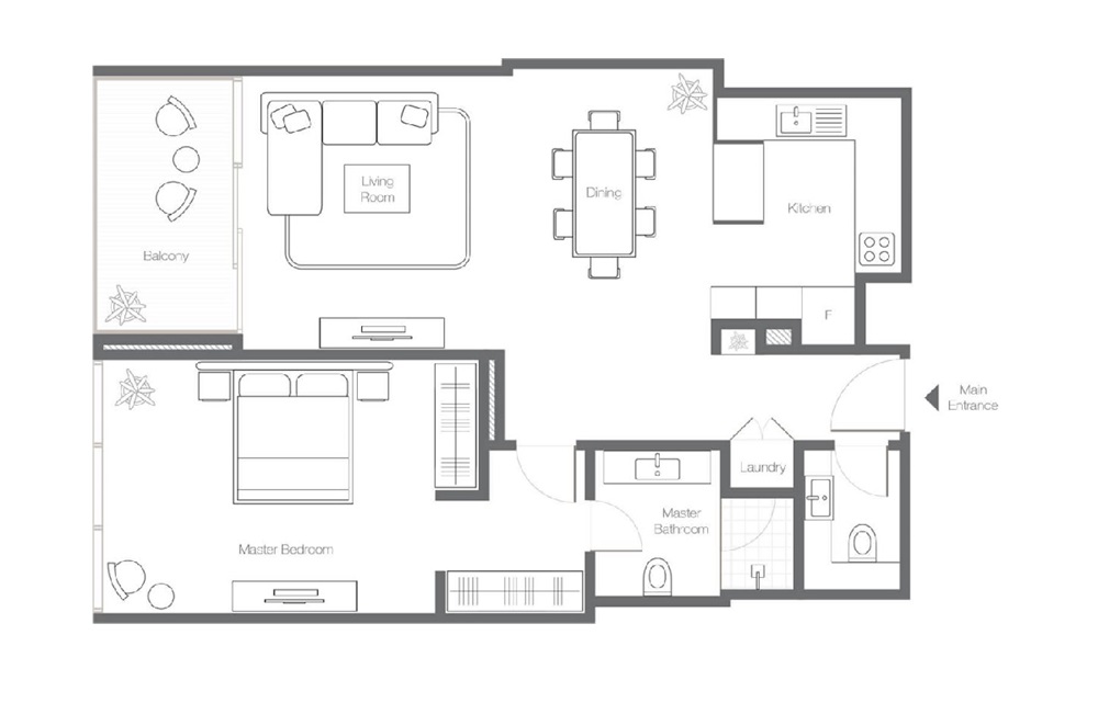 1 Bed 927 Sq. Ft. Apartment in Sweid Banyan Tree Residences