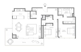 2 Beds 1445 Sq. Ft. Apartment in Sweid Banyan Tree Residences