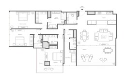 3 Beds 2409 Sq. Ft. Apartment in Sweid Banyan Tree Residences