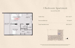 1 Bed 843 Sq. Ft. Apartment in Tabeer 99 ParkPlace