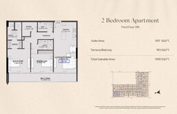2 Beds 1300 Sq. Ft. Apartment in Tabeer 99 ParkPlace