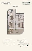 Takmeel Divine Al Barari 1 Bed Layout