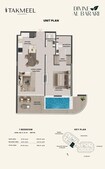 Takmeel Divine Al Barari 1 Bed Layout