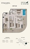 Takmeel Divine Al Barari 3 Beds Layout