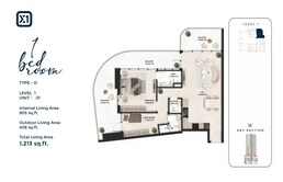 1 Bed 1213 Sq. Ft. Apartment in Tasmeer SquareX One