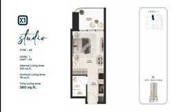 380 Sq. Ft. Studio in Tasmeer SquareX One