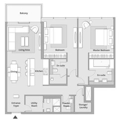 2 Beds 1369 Sq. Ft. Apartment in The 8 By IFA Hotels And Resorts
