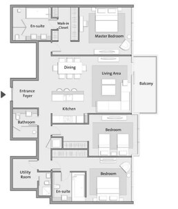 3 Beds 3481 Sq. Ft. Apartment in The 8 By IFA Hotels And Resorts