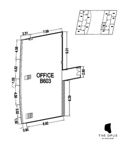 2272 Sq. Ft. Office Space in The Opus Commercial Tower