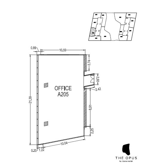 The Opus Commercial Tower Office Space Layout