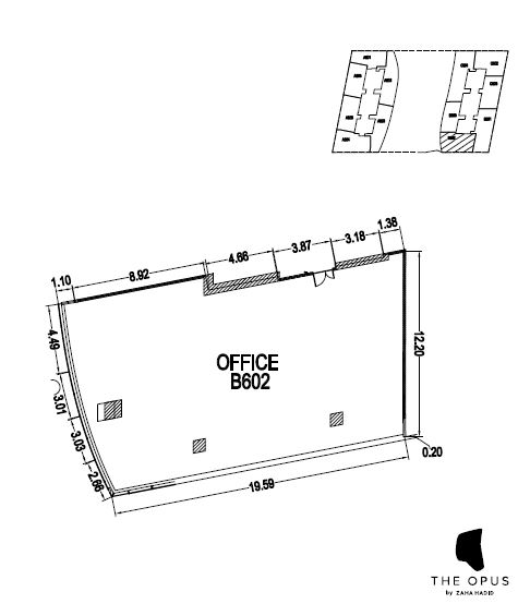 2905 Sq. Ft. Office Space in The Opus Commercial Tower