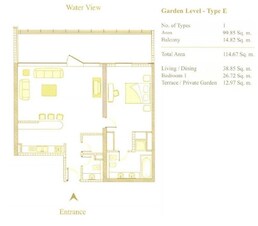 1 Bed 1234 Sq. Ft. Apartment in Tiara Amber Residences