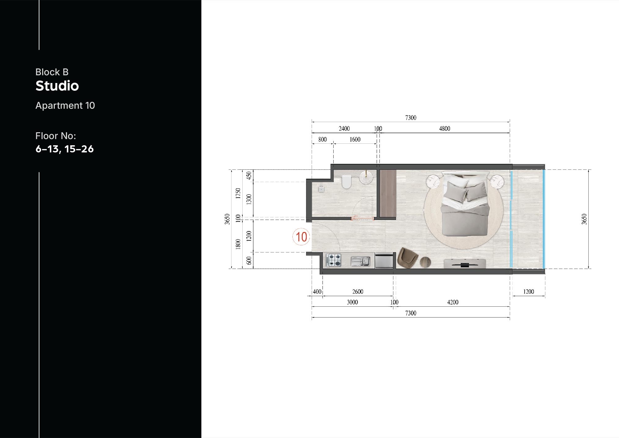 Tiger Guzel Towers Studio Layout