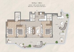 3 Beds 2432 Sq. Ft. Apartment in Tomorrow 166