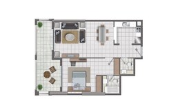 1 Bed 917 Sq. Ft. Apartment in Topaz Premium Residences
