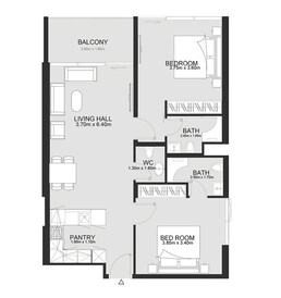 2 Beds 976 Sq. Ft. Apartment in TownX Ashley Hills