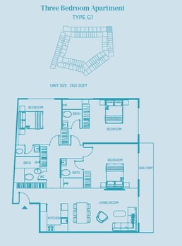 3 Beds 2145 Sq. Ft. Apartment in TownX Luma 22 Apartments