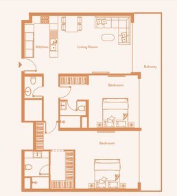 2 Beds 1234 Sq. Ft. Apartment in TownX Luma Park Views