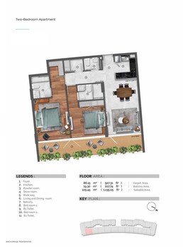 2 Beds 1135 Sq. Ft. Apartment in Transcend Anchorage Residences