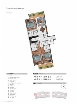3 Beds 1795 Sq. Ft. Apartment in Transcend Anchorage Residences