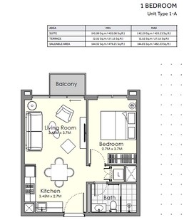 1 Bed 479 Sq. Ft. Apartment in UNA Apartments