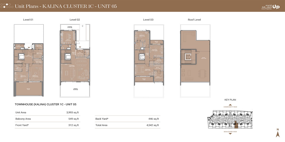Union Takaya Kalina 4 Beds Layout