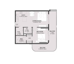 1 Bed 1102 Sq. Ft. Apartment in Valores Elevia Residences 3