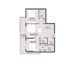 2 Beds 1235 Sq. Ft. Apartment in Valores Elevia Residences 3